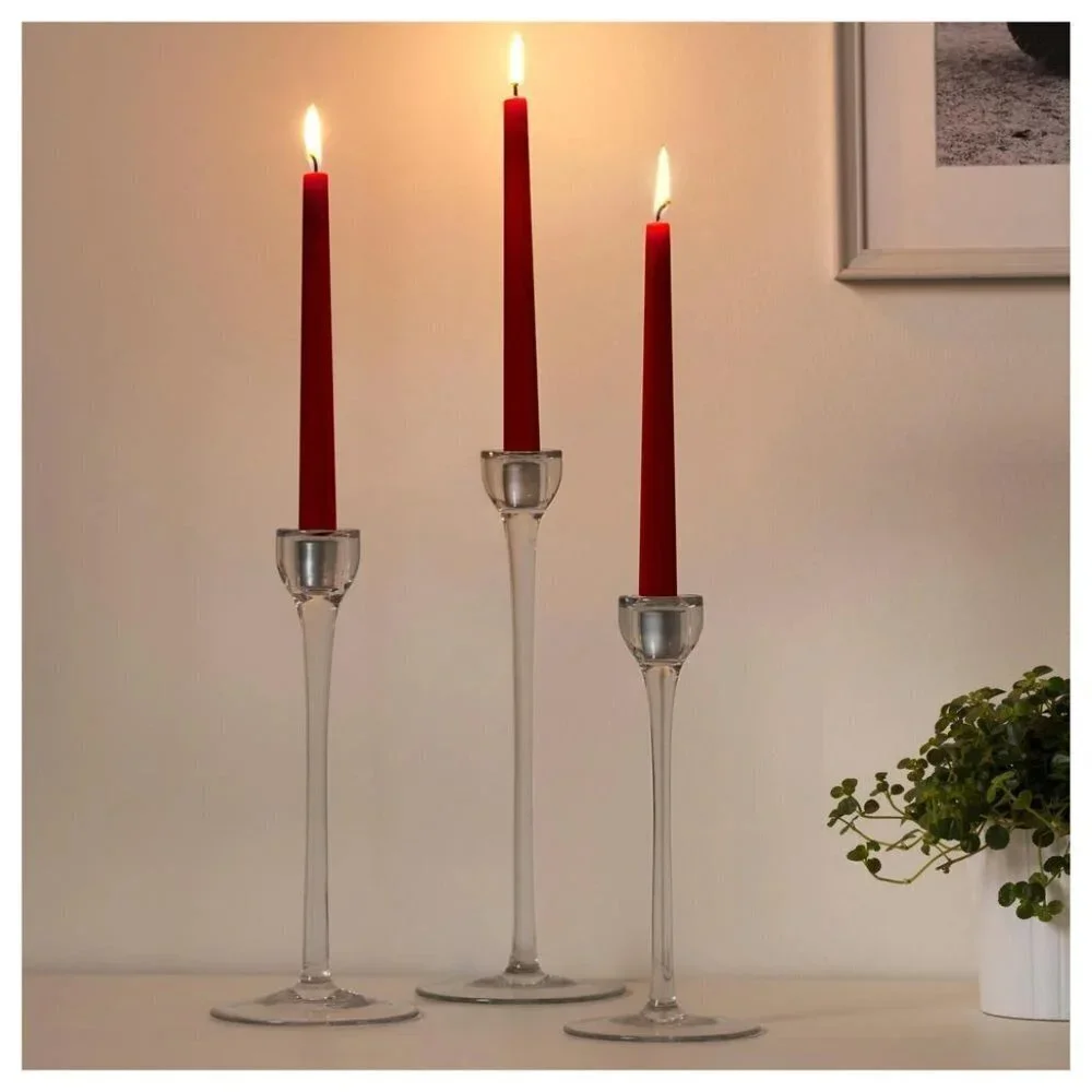IKEA VINTER red taper candles 9